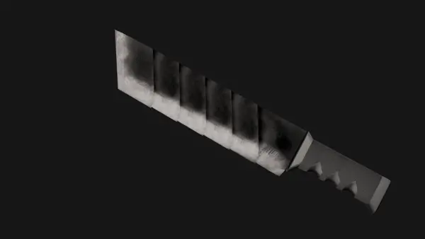 Animation of an expanding sci-fi knife